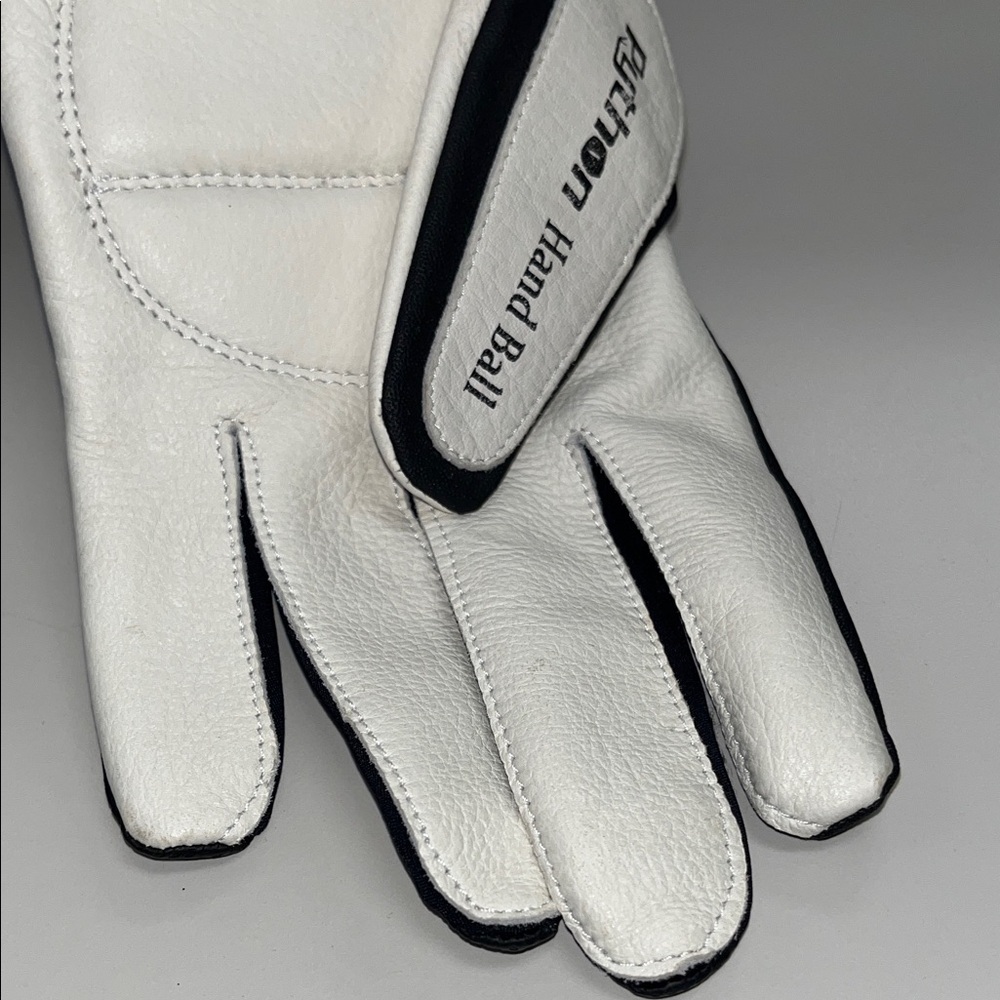 Python Partial Leather Black & White Padded Hand … - image 6